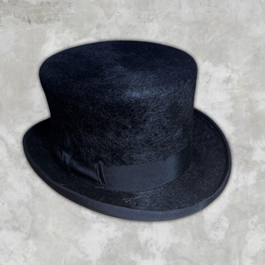 最高級 CA4LA ラビットファー ハット ハンドメイド 手作り シルクハット