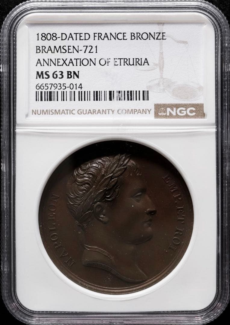 ナポレオン エトルリアの併合　ブロンズメダル1808年