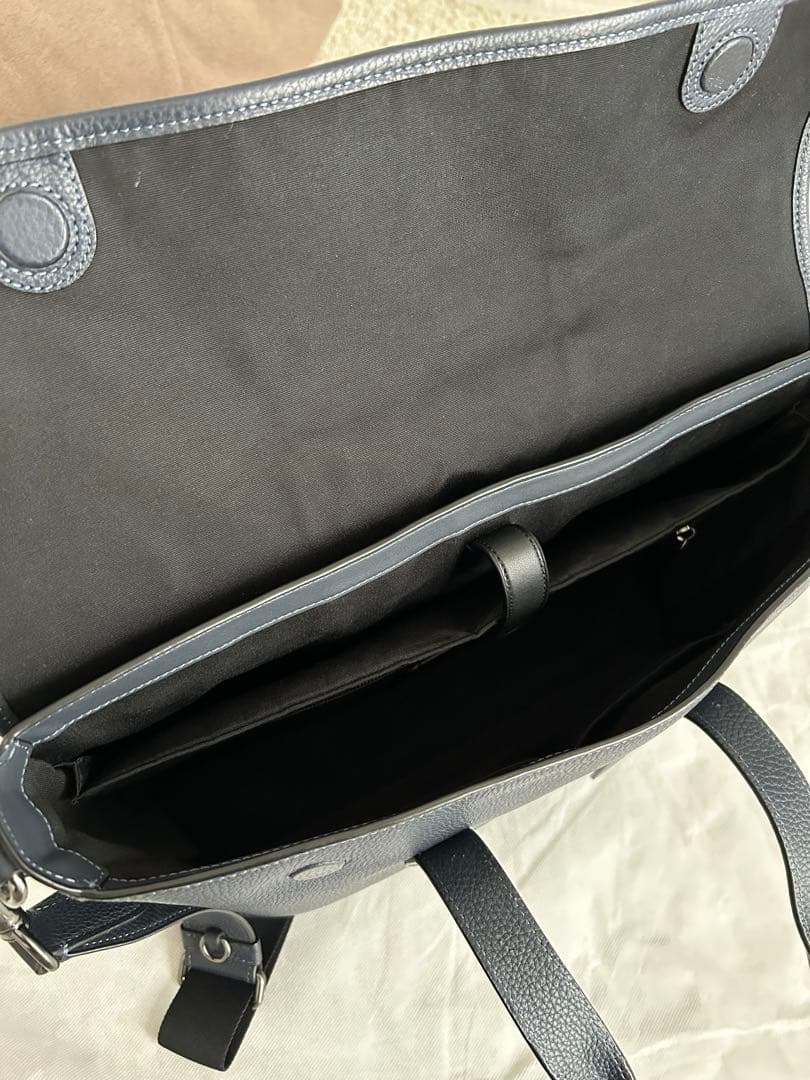 COACH◆サリバン・ポートフォリオ・ブリーフ/レザー/NVY