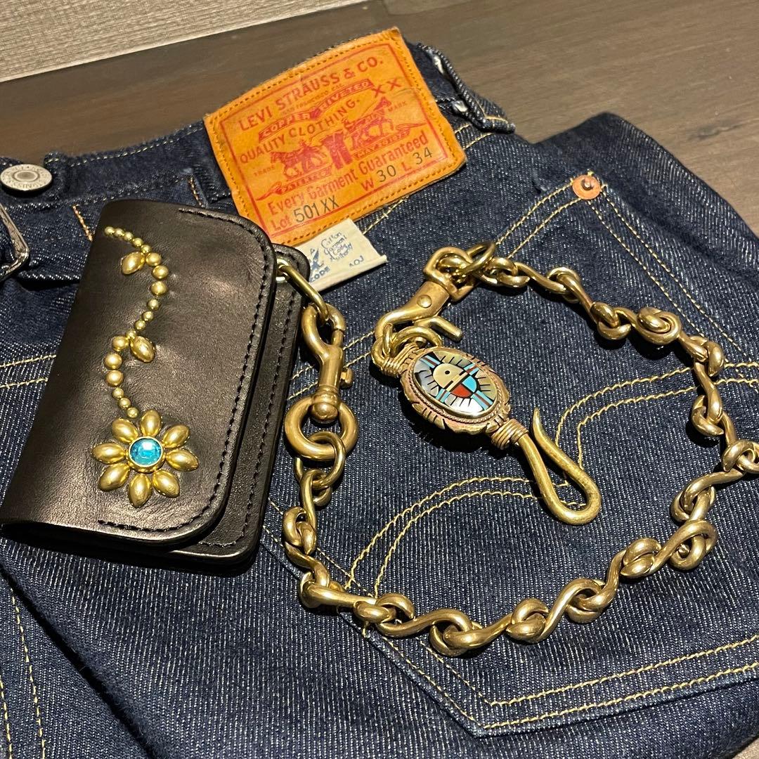 27日まで出品⚫︎ウォレットチェーン⚫︎トラッカーウォレット⚫︎キーフック　セット売り