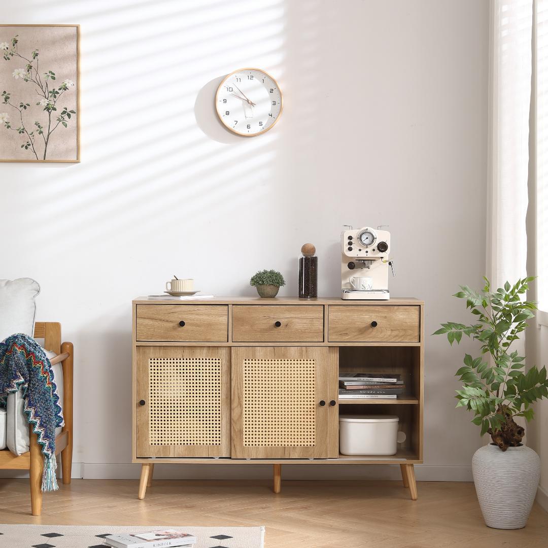 【お得SALE】北欧 木目調キャビネット サイドボード　リビング　NATURAL
