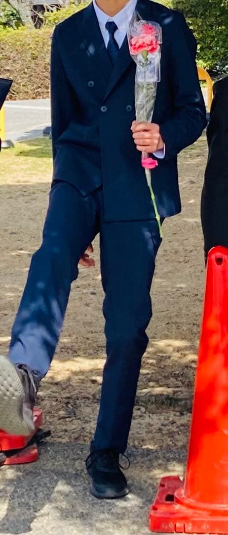 ZARA 164 スーツ　セット　卒業式　セレモニー　160 ネイビー　チェック