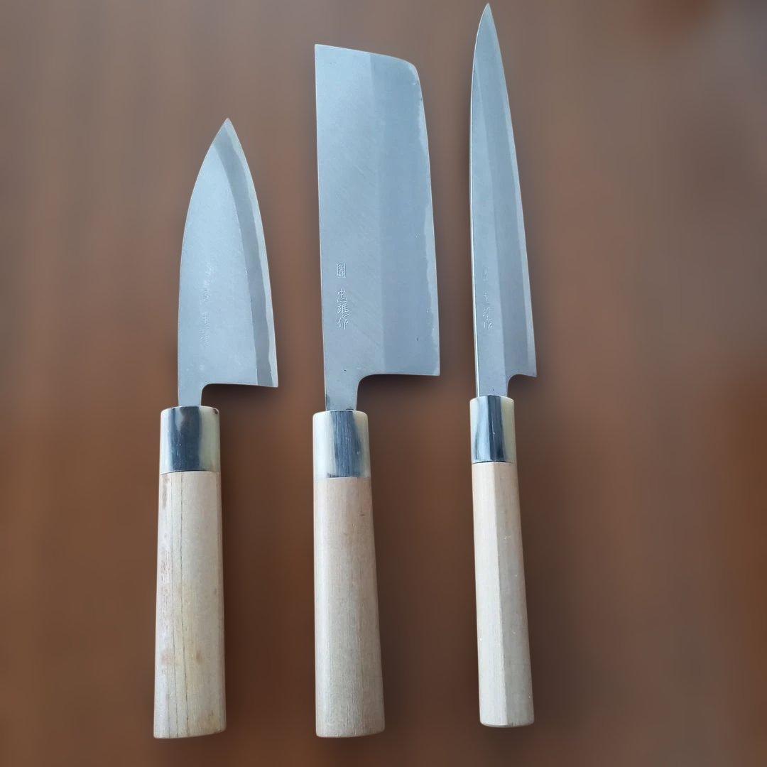専用 本鍛錬打刃物 和式包丁 忠雄作 3本セット