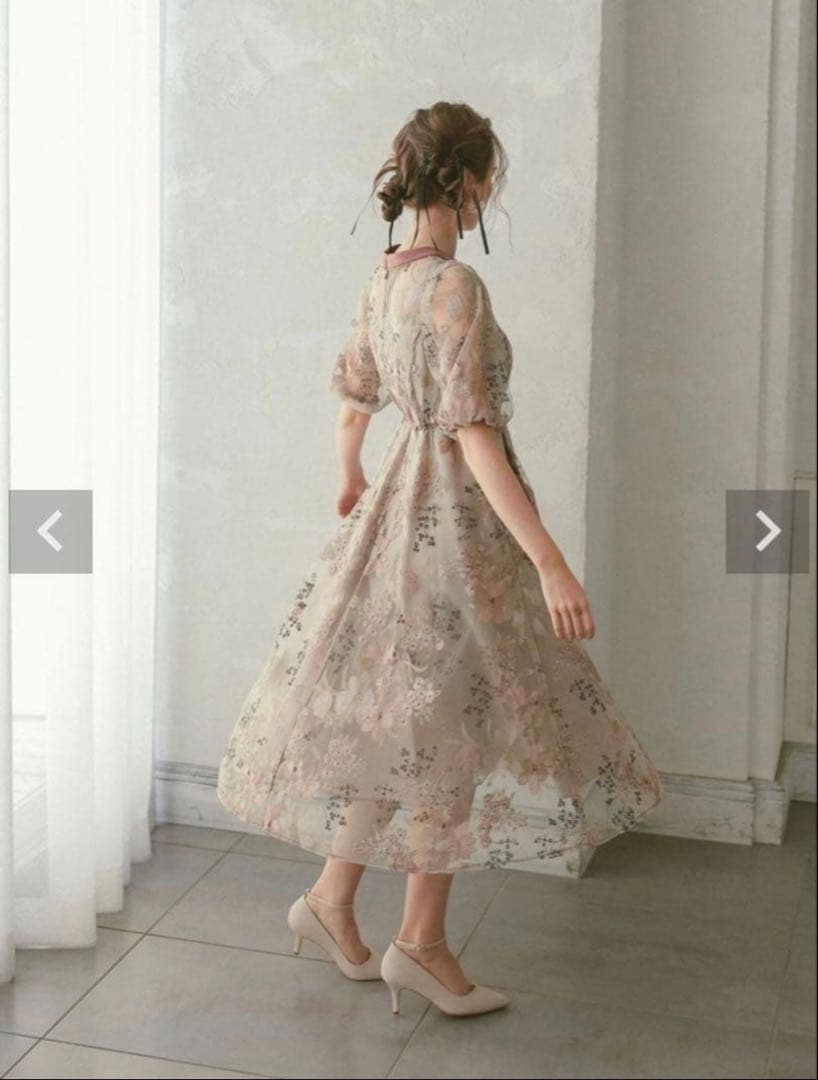 Dorry Doll フラワーエンブロイダリードレス結婚式お呼ばれパーティドレス