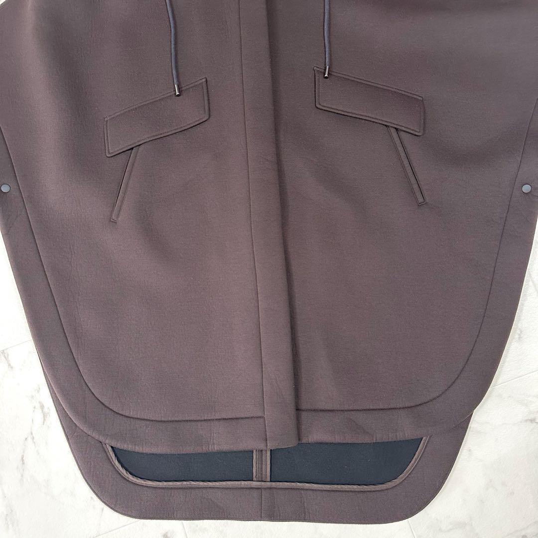 【美品】ADORE ソフトボンディング　フーディコート　変形　ブラウン　M相当