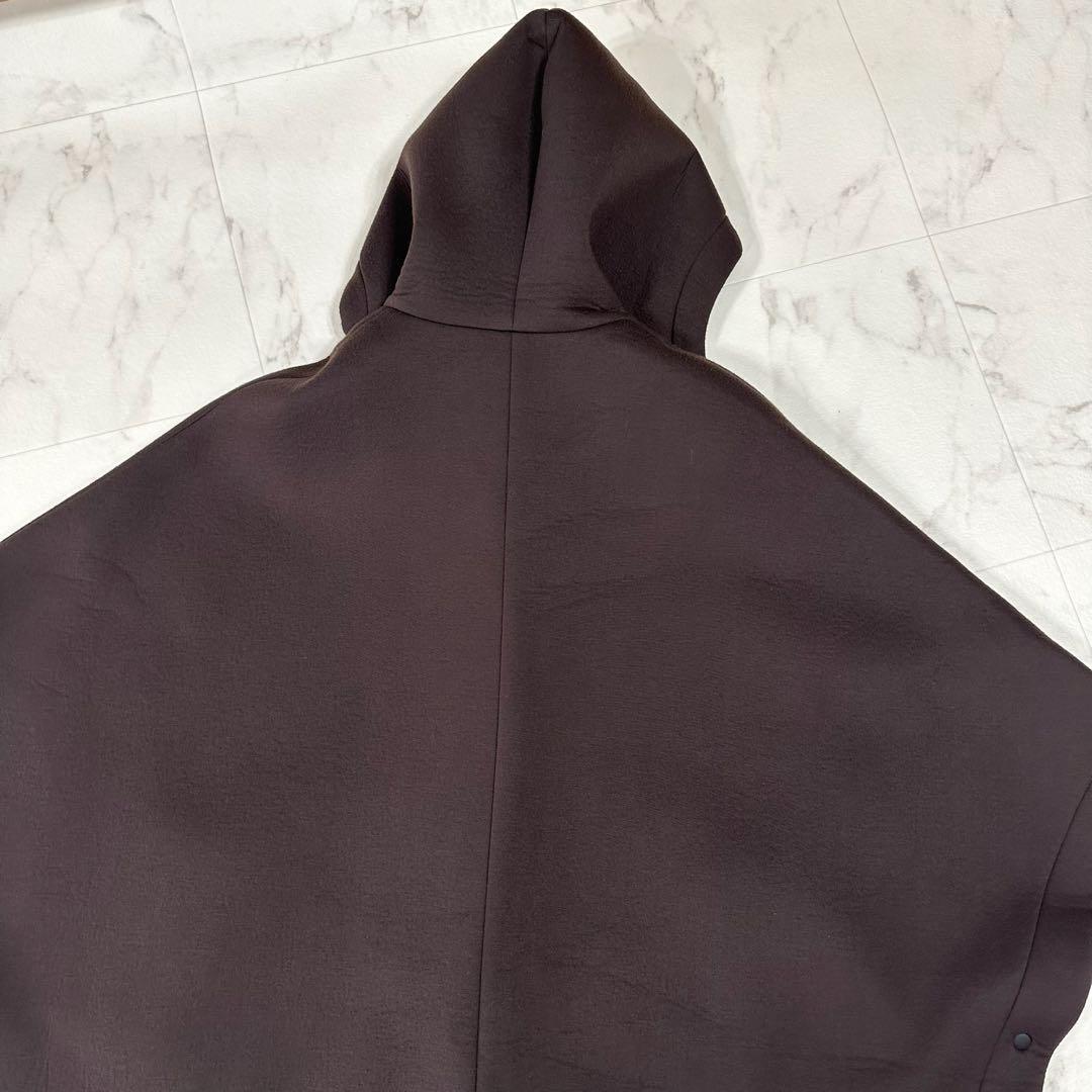 【美品】ADORE ソフトボンディング　フーディコート　変形　ブラウン　M相当