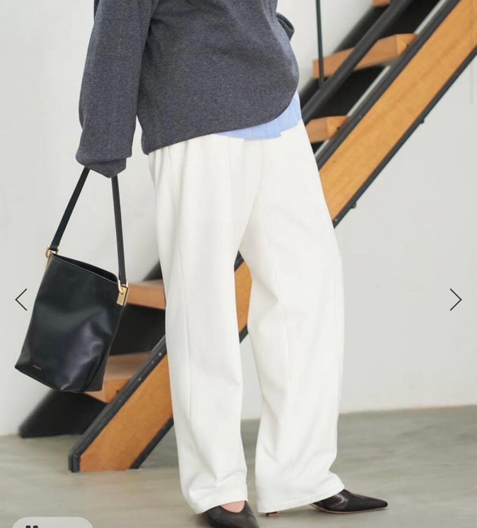 《手洗い可》起毛タックテーパードパンツ　スピックアンドスパン　新品　38