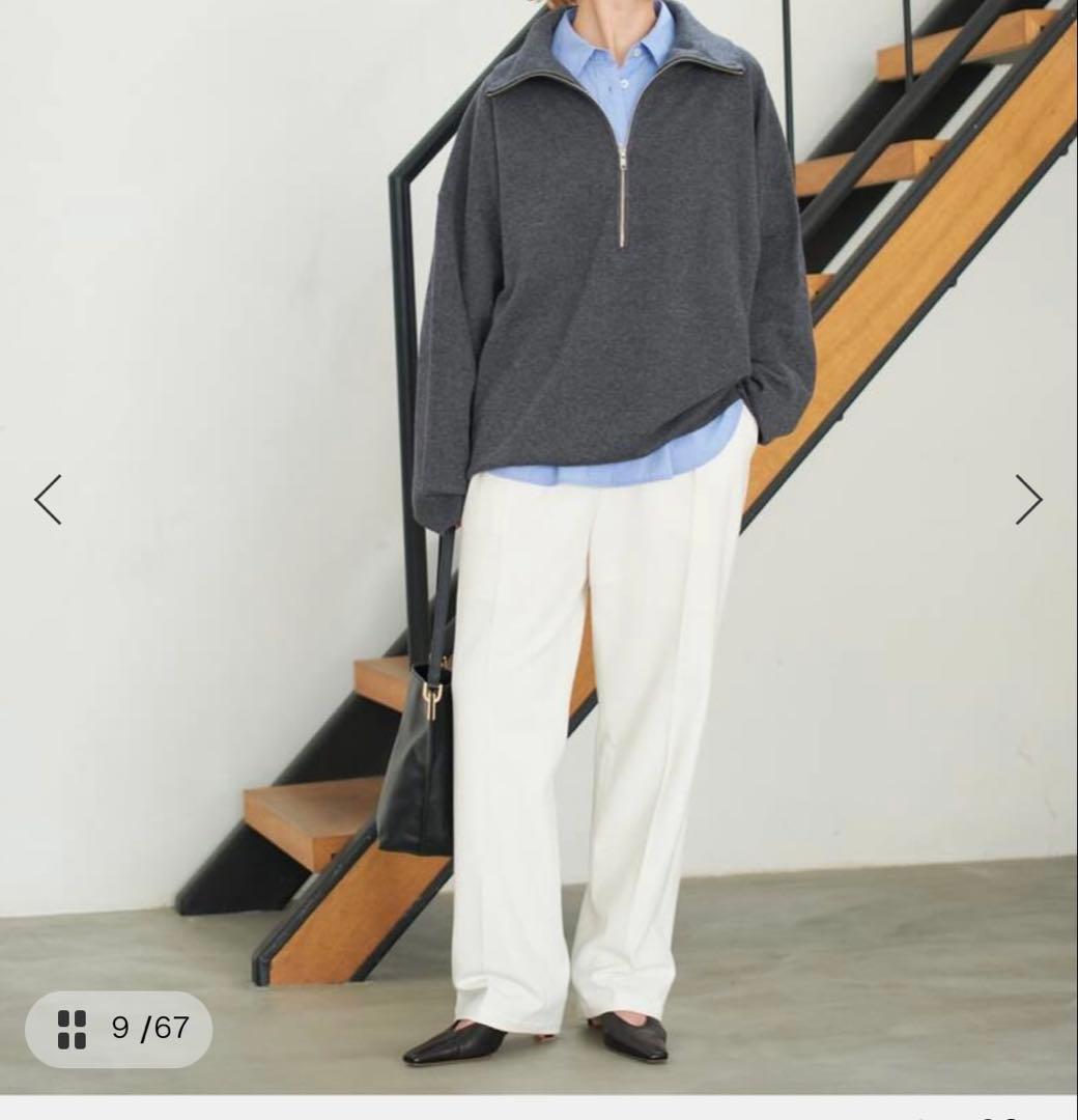 《手洗い可》起毛タックテーパードパンツ　スピックアンドスパン　新品　38