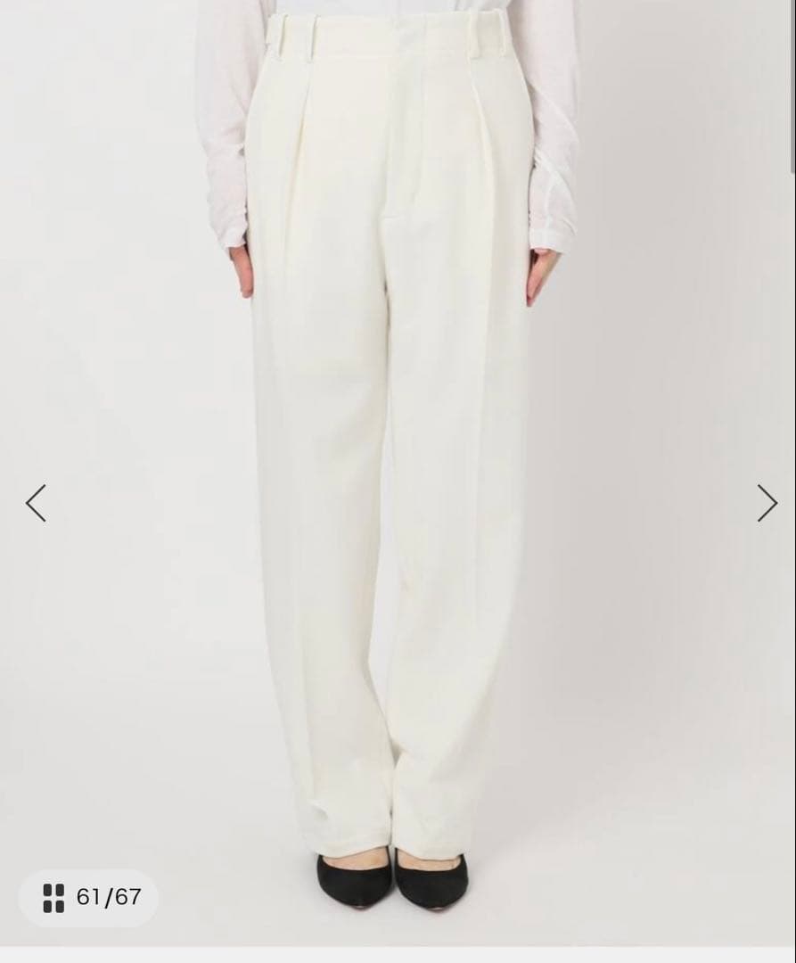 《手洗い可》起毛タックテーパードパンツ　スピックアンドスパン　新品　38