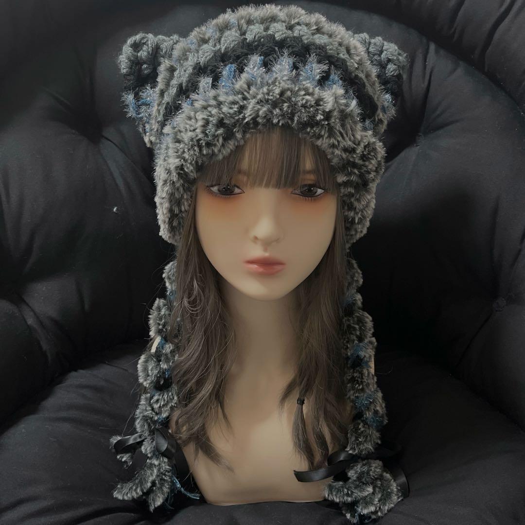 プーさんページ　猫耳ニット帽オーダー