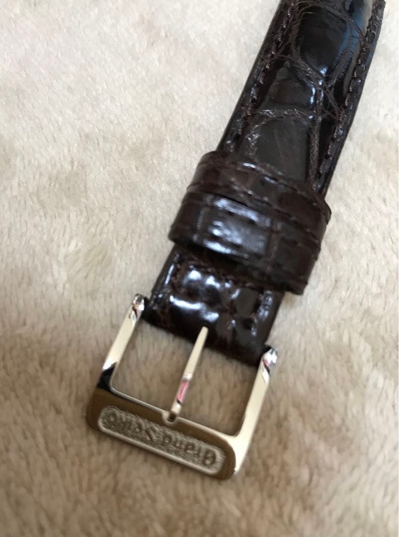 【美品】グランドセイコー 純正ベルト 純正尾錠 茶 クロコダイル
