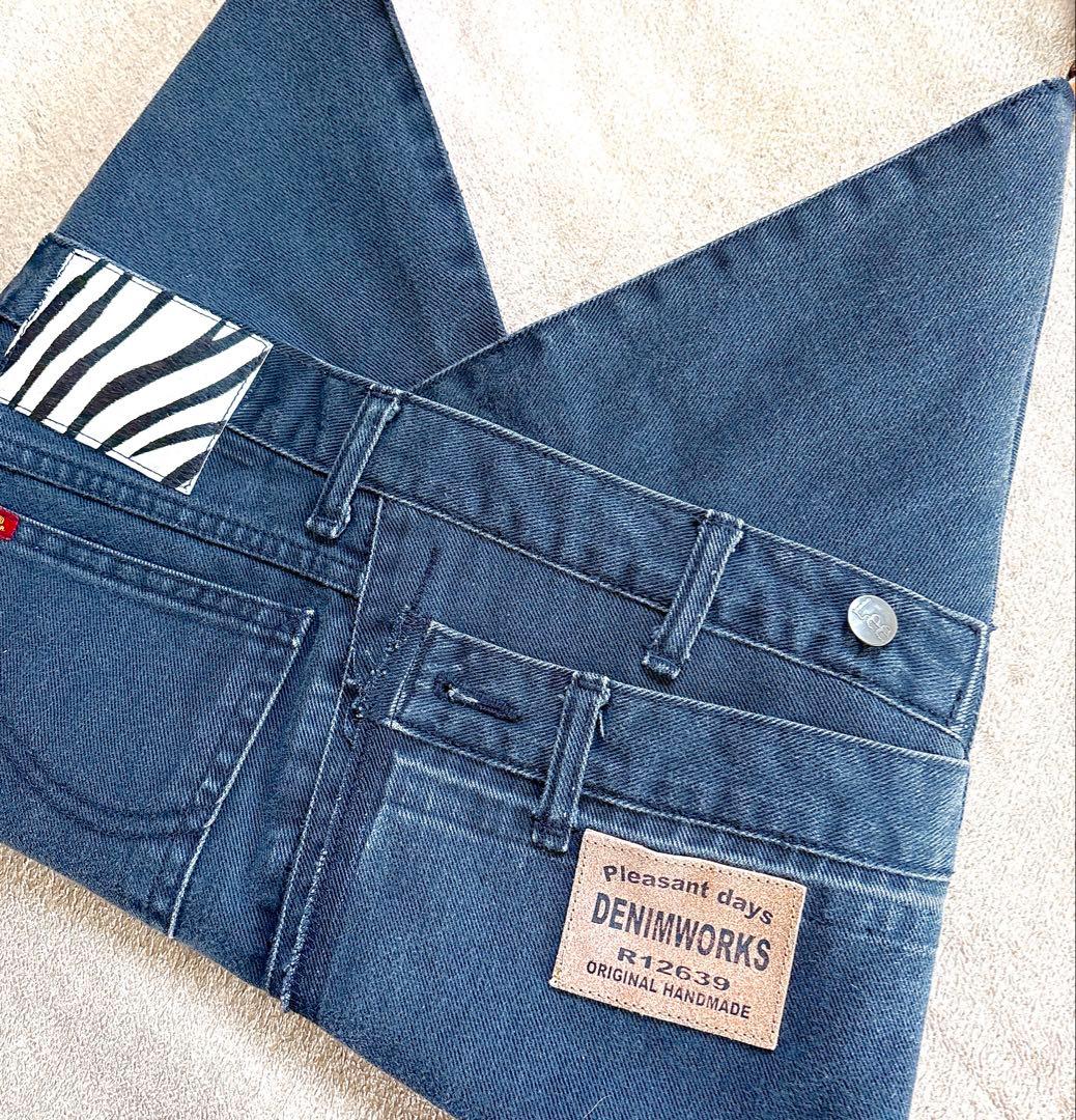 ラムちゃんさまオーダー。あずま袋風デニムリメイクバッグ2点【ハンドメイド】