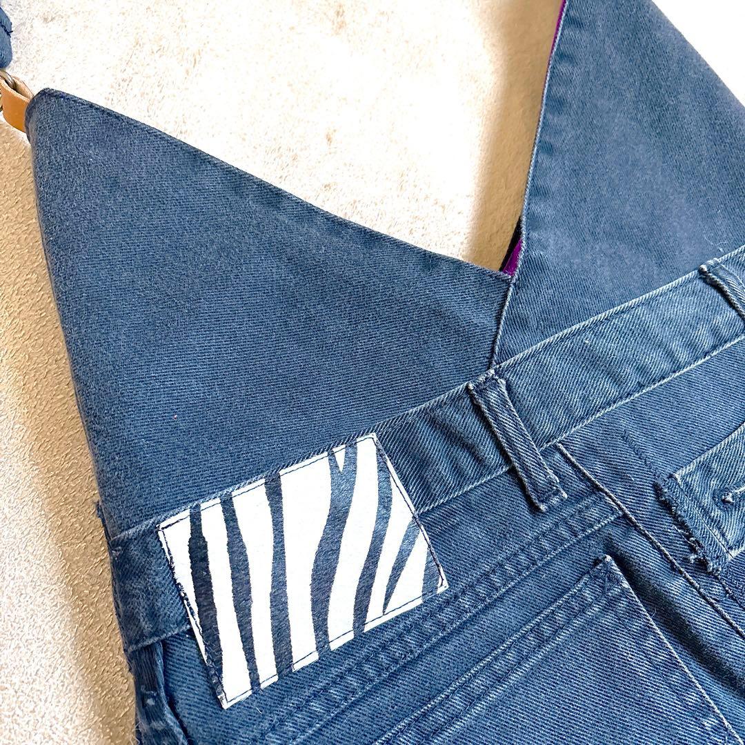 ラムちゃんさまオーダー。あずま袋風デニムリメイクバッグ2点【ハンドメイド】