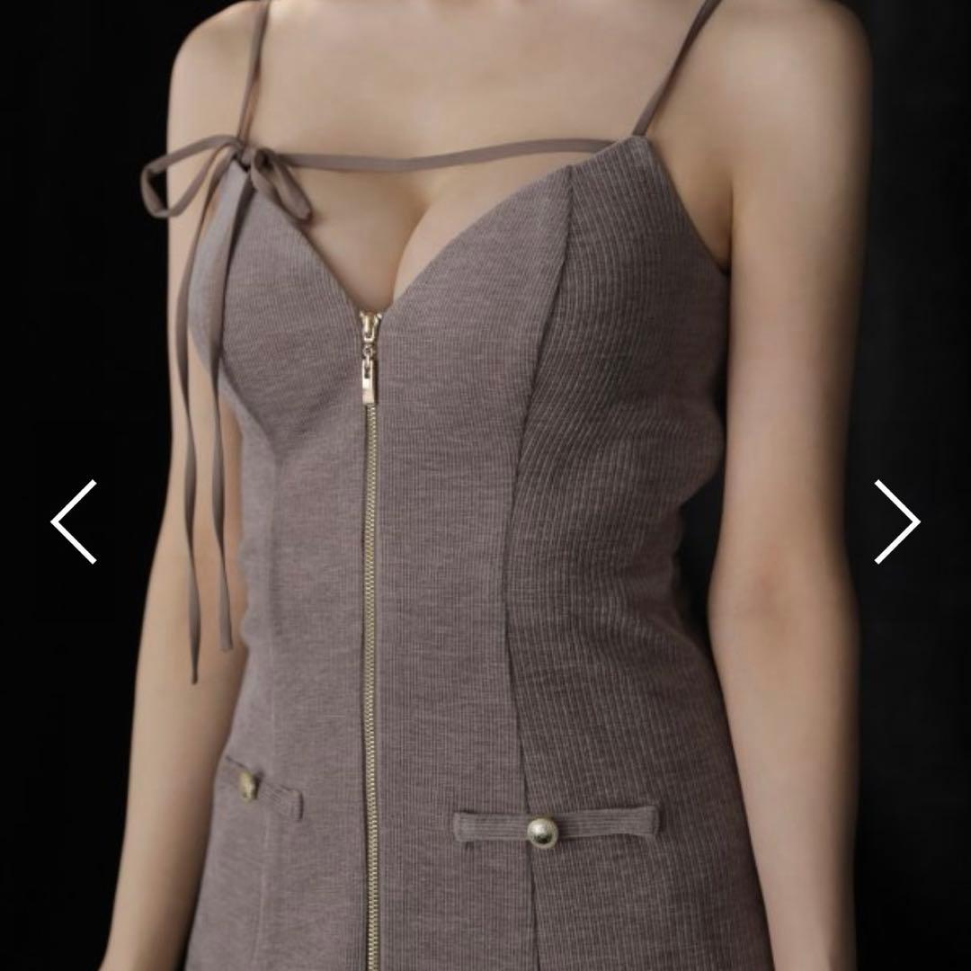 Glossy/グロッシー】ラメツイード/ キャミ/ フレア/ ミニドレス/