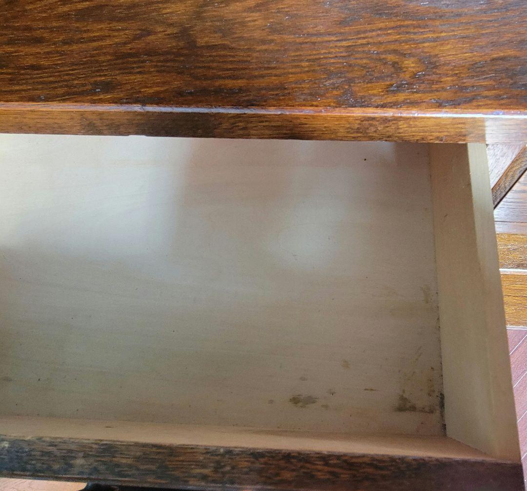 三越家具 Brugge ブルージュ 食器棚 キャビネット 楢材ステンドグラス英国