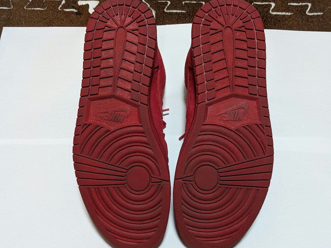 や*ま様 ナイキ エアージョーダン レッド スエード ハイカットシューズ