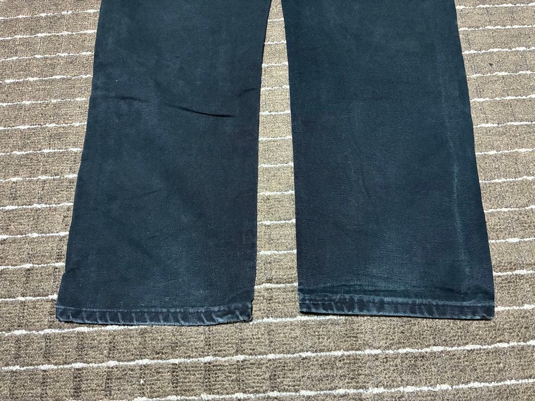 雰囲気抜群 carhartt ダブルニーペインターパンツ ペンキ飛び BLACK