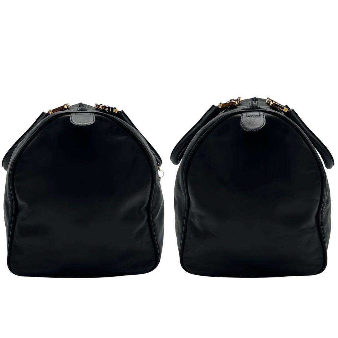 美品 ロエベ アマソナ ボストンバッグ 旅行 ブラック レザー メンズ 大容量