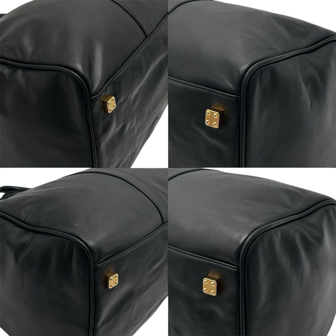 美品 ロエベ アマソナ ボストンバッグ 旅行 ブラック レザー メンズ 大容量