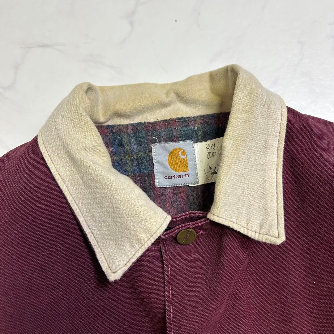 【希少色】美品 星タグ カーハート ミシガンチョアコート バーガンディ L