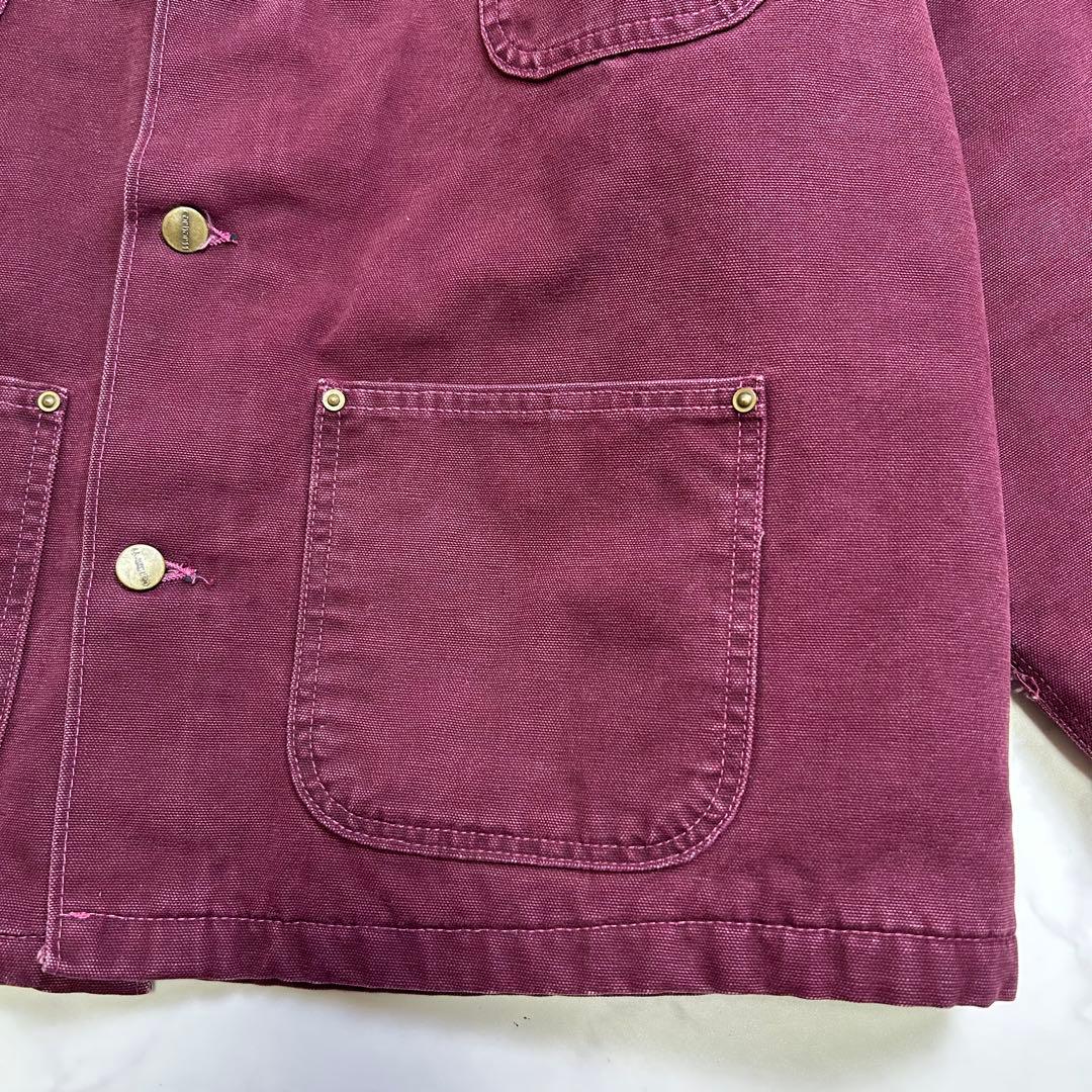 【希少色】美品 星タグ カーハート ミシガンチョアコート バーガンディ L