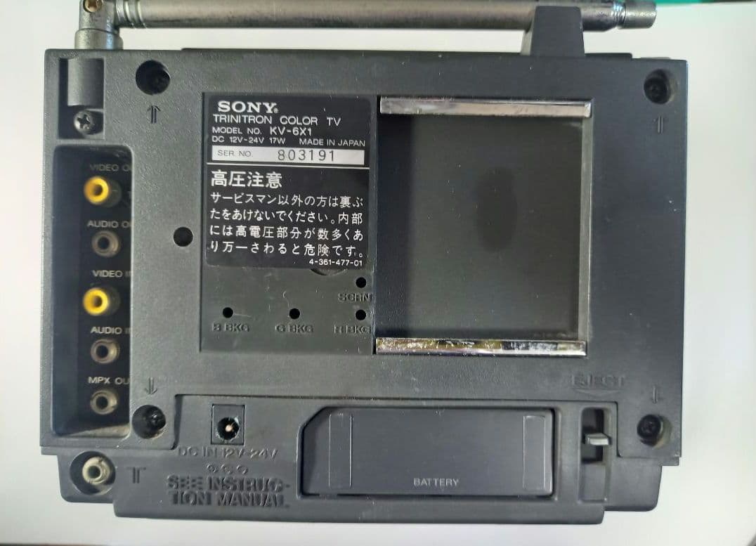 テレビ SONY TRINITRON COLOR TV KV-6X1
