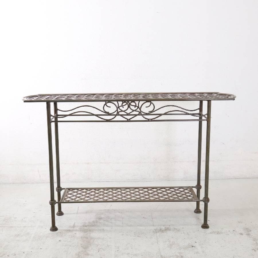 アンティーク調 コンソールテーブル サイドテーブル アイアン製 幅122cm