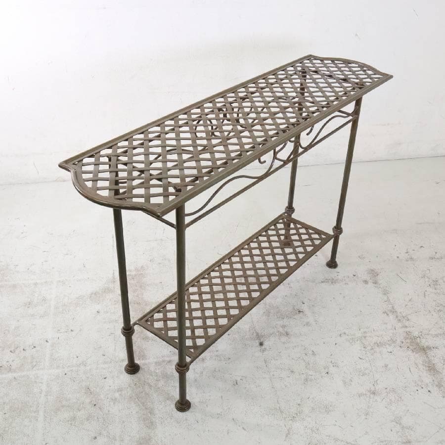 アンティーク調 コンソールテーブル サイドテーブル アイアン製 幅122cm