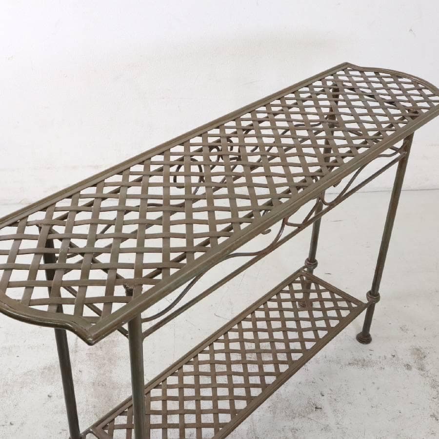 アンティーク調 コンソールテーブル サイドテーブル アイアン製 幅122cm