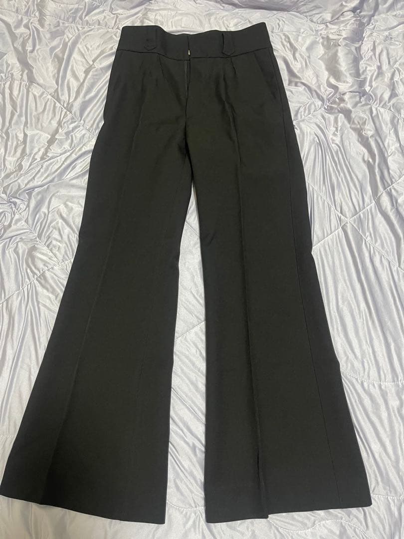 SHIKITARI ブラック フレアパンツ