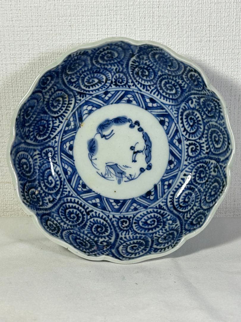 古伊万里　タコ唐草なます皿　5枚 江戸時代後期　無傷