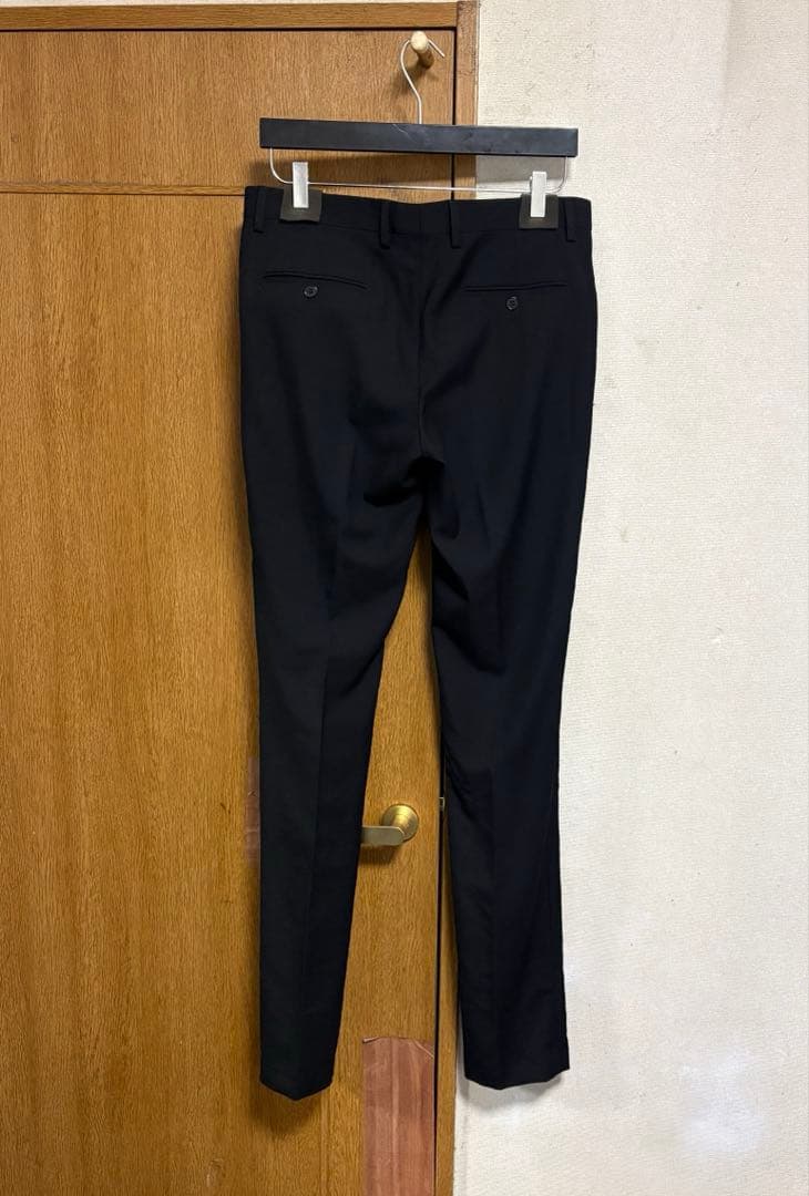 【美品】SAINT LAURENT PARIS \"ウールロングスリムスラックス\"