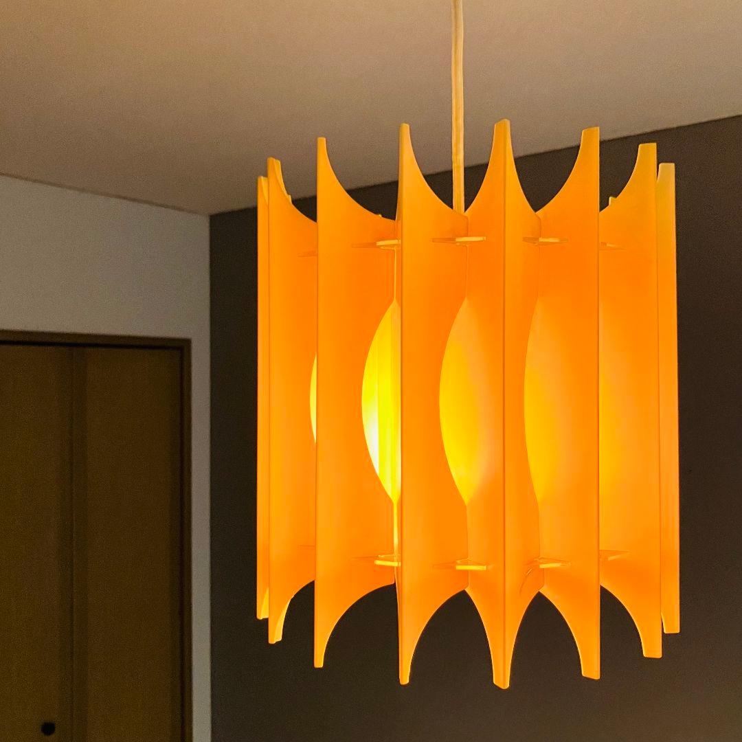 70'S デンマーク製「フラットパック」ペンダントライト ×2 スペースエイジ