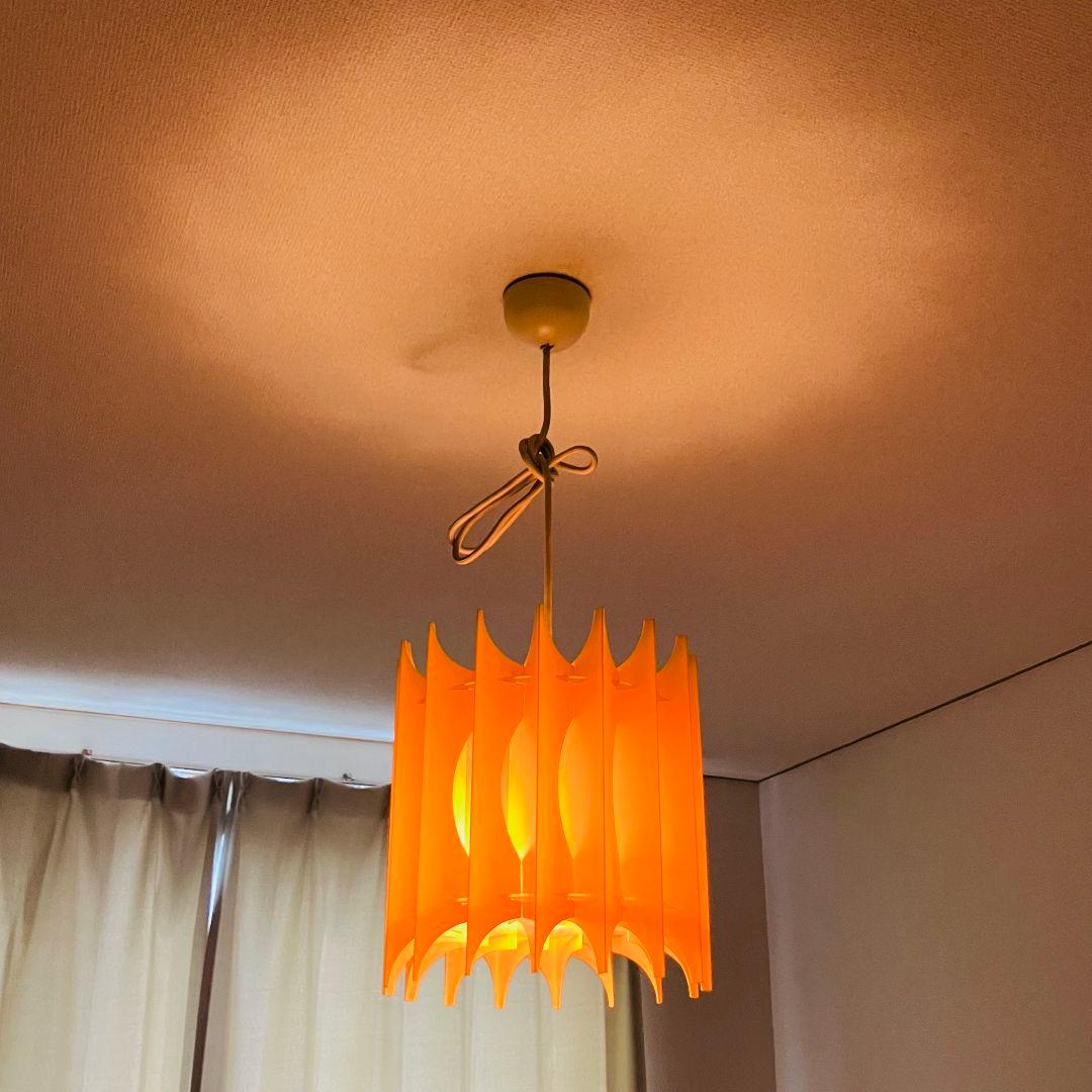 70'S デンマーク製「フラットパック」ペンダントライト ×2 スペースエイジ