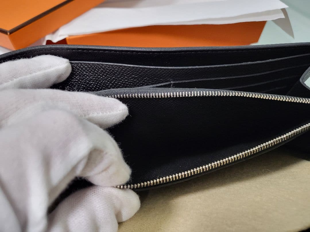 1【専用】エルメス　コンスタンス　ロング　ウォレット　ブラック　シルバー金具