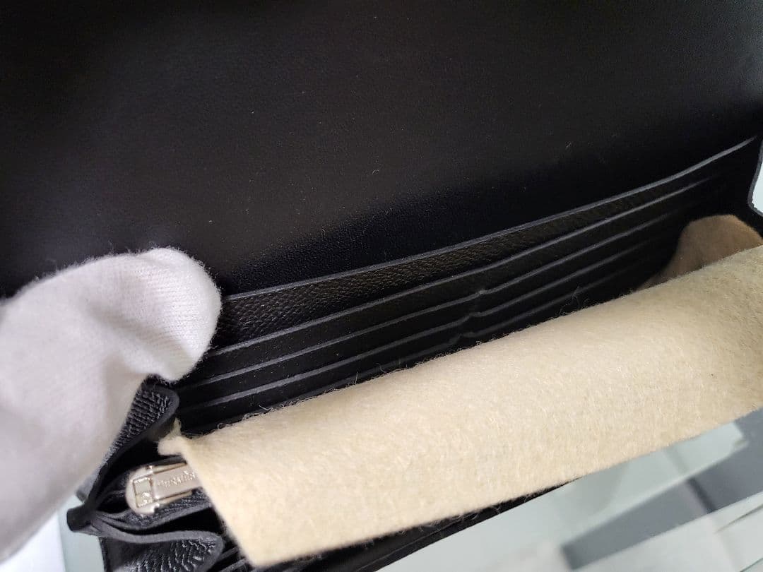 1【専用】エルメス　コンスタンス　ロング　ウォレット　ブラック　シルバー金具