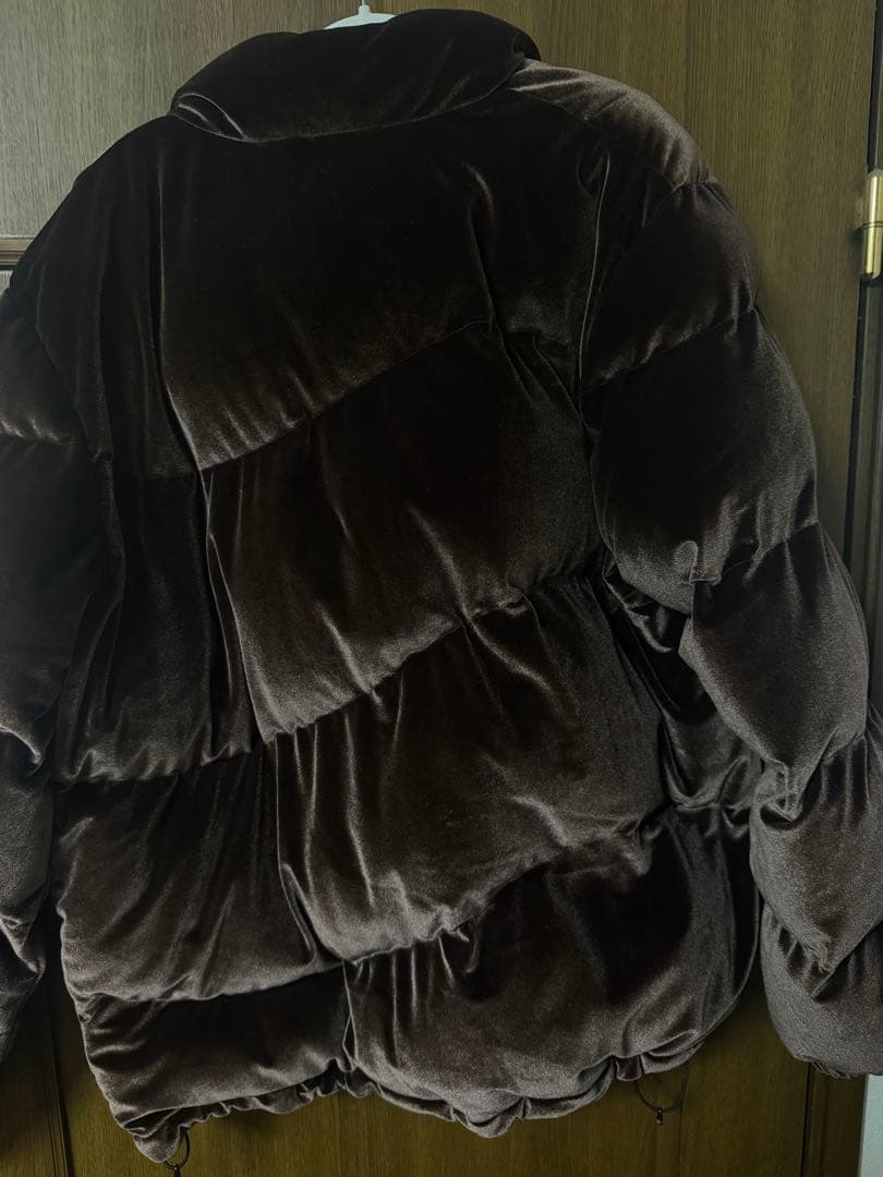 Dime Lサイズ ブラウン ダウンジャケット Velvet