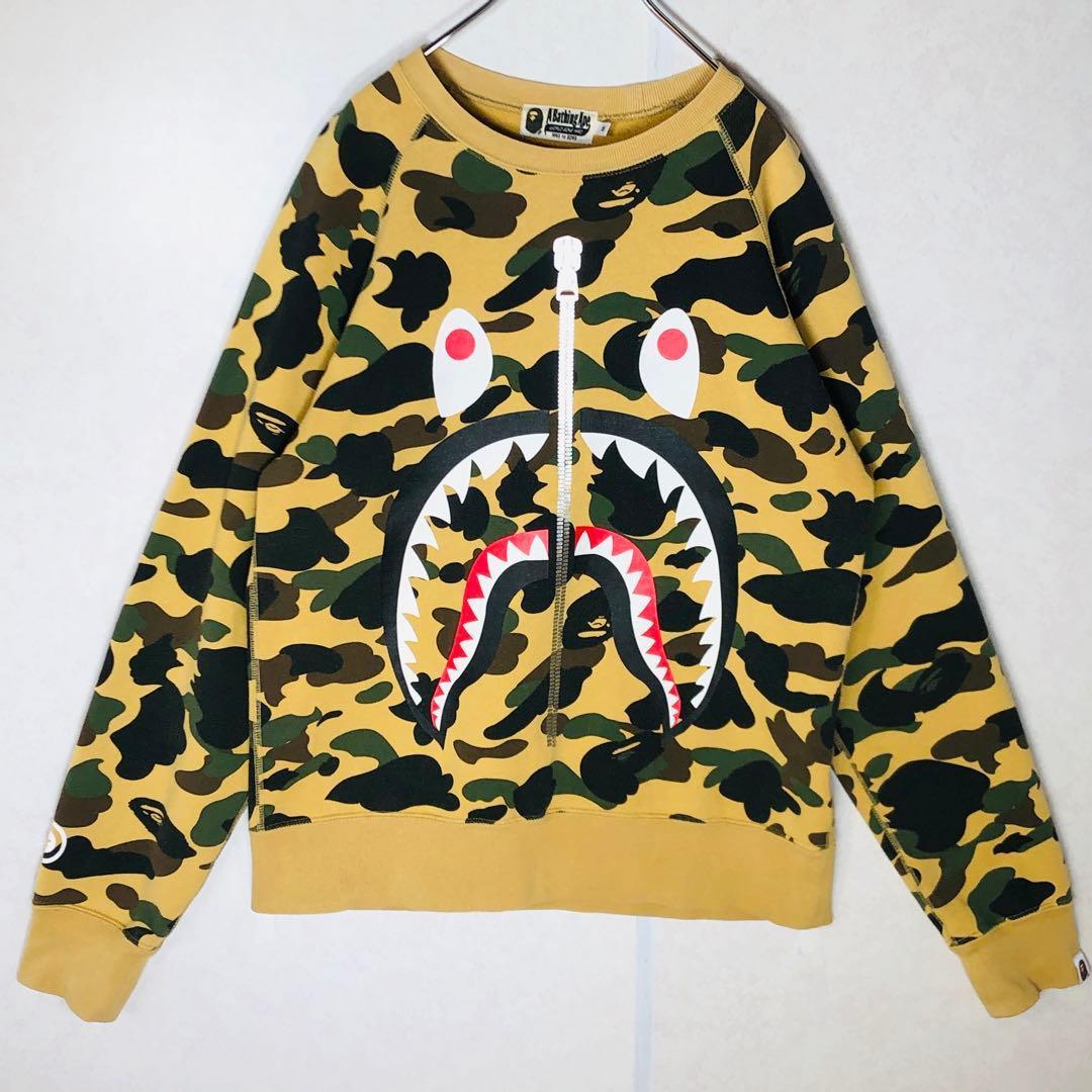 【人気デザイン】アベイシングエイプ シャークスウェット サルカモ Mサイズ