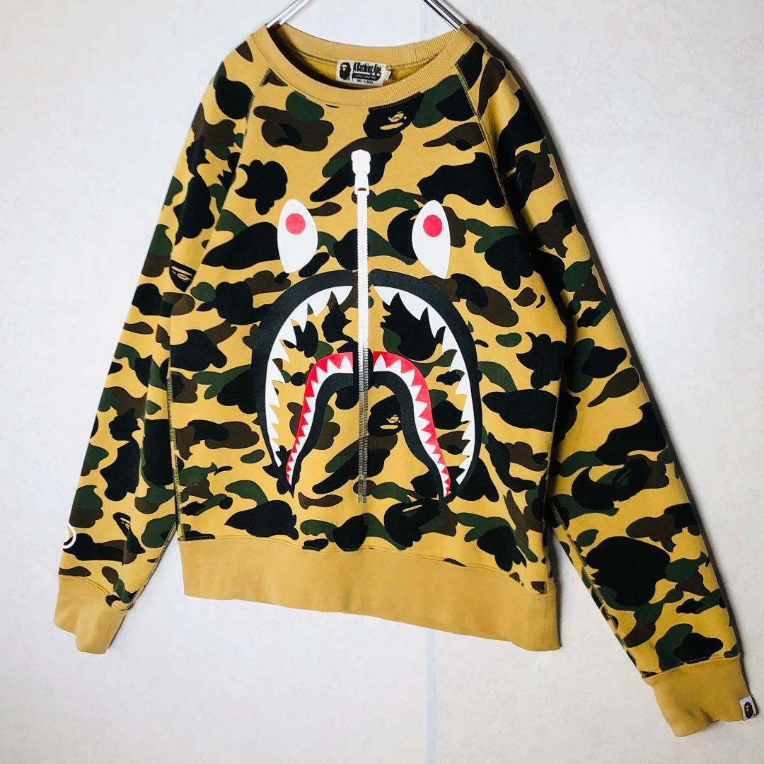 【人気デザイン】アベイシングエイプ シャークスウェット サルカモ Mサイズ