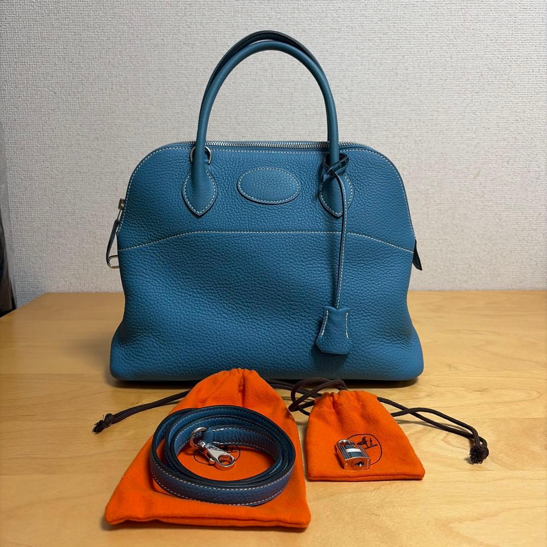極美品‼️ HERMES エルメス　ボリード　31 ブルージーン　付属品全てあり