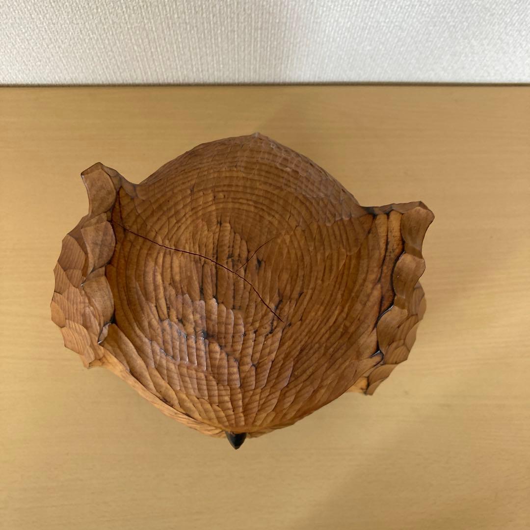 阿寒湖　コタン村　フクロウ木彫り　置物　オブジェ　ビンテージ