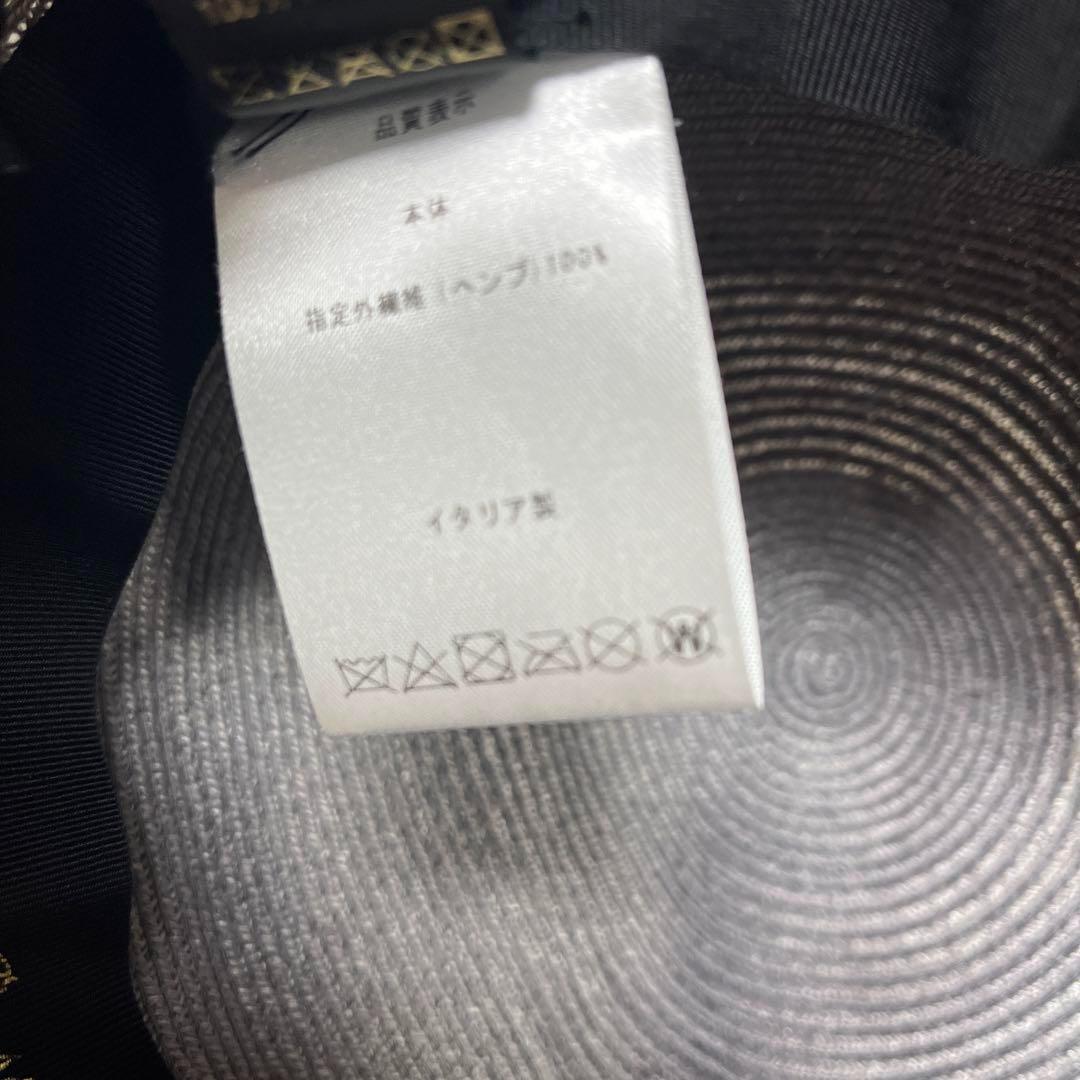 未使用タグ付き✨ ボルサリーノ ストローハット 麦わら帽子 グレー Mサイズ