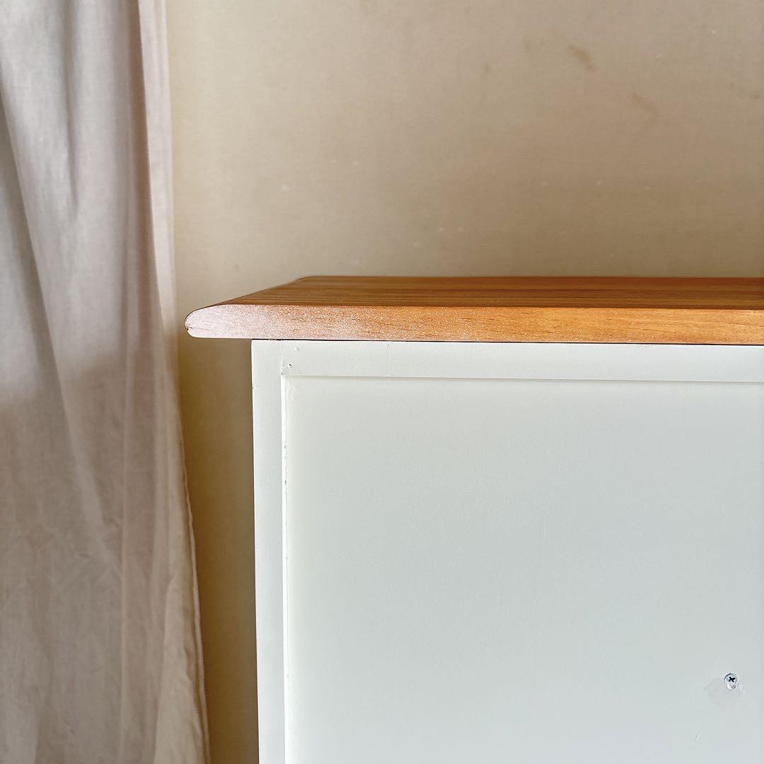 美品　フレンチカントリー　チェスト　シャビーシック　白家具　カントリー　猫脚　棚