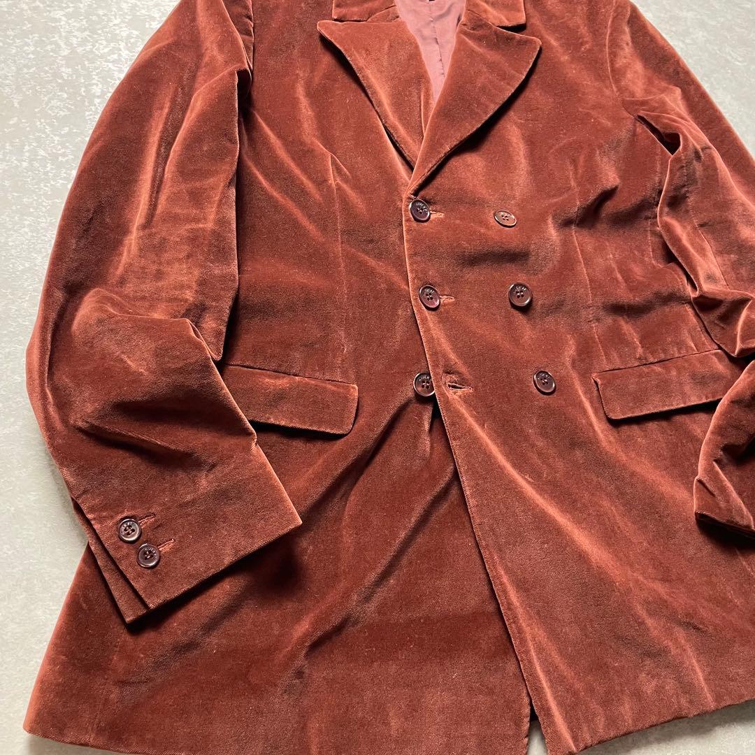 ajフランス製A.P.C. ベロアダブルテーラードジャケット ワインレッド