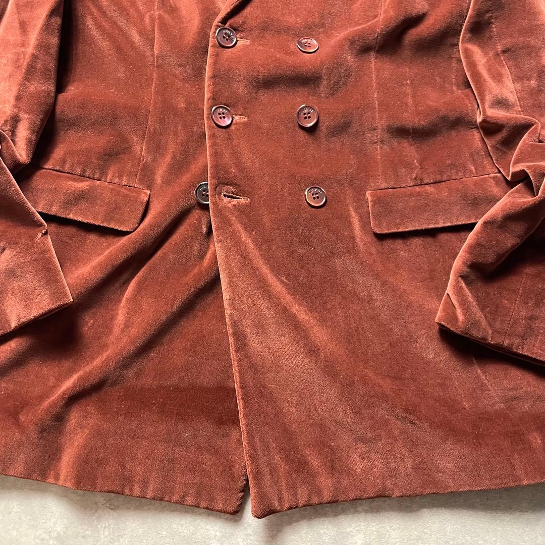 ajフランス製A.P.C. ベロアダブルテーラードジャケット ワインレッド