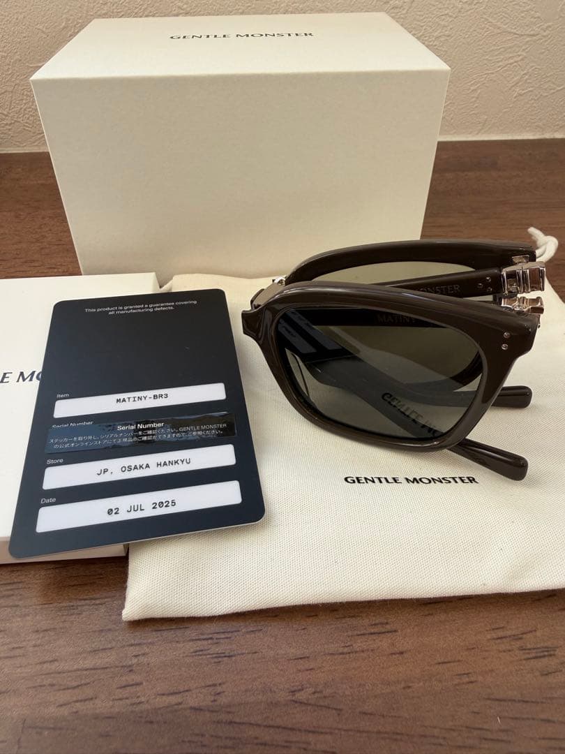 【完売品】GENTLE MONSTER MATINY BR3折りたたみサングラス