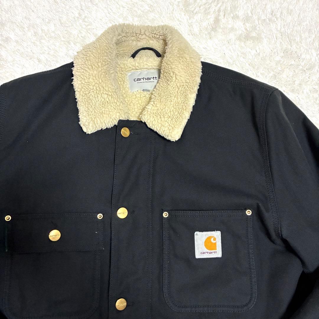 【NBW】カーハートWIP★裏地ボアジャケット　カバーオール　人気サイズL
