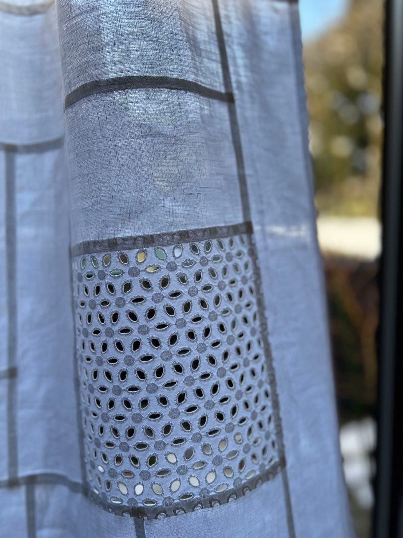 「ベルギーリネンと花刺繍」ポジャギ