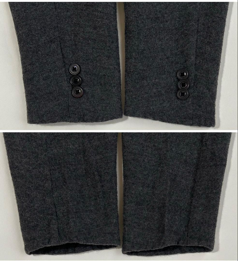 1 comoli コモリ ウール リネン チャコールグレー テーラードジャケット