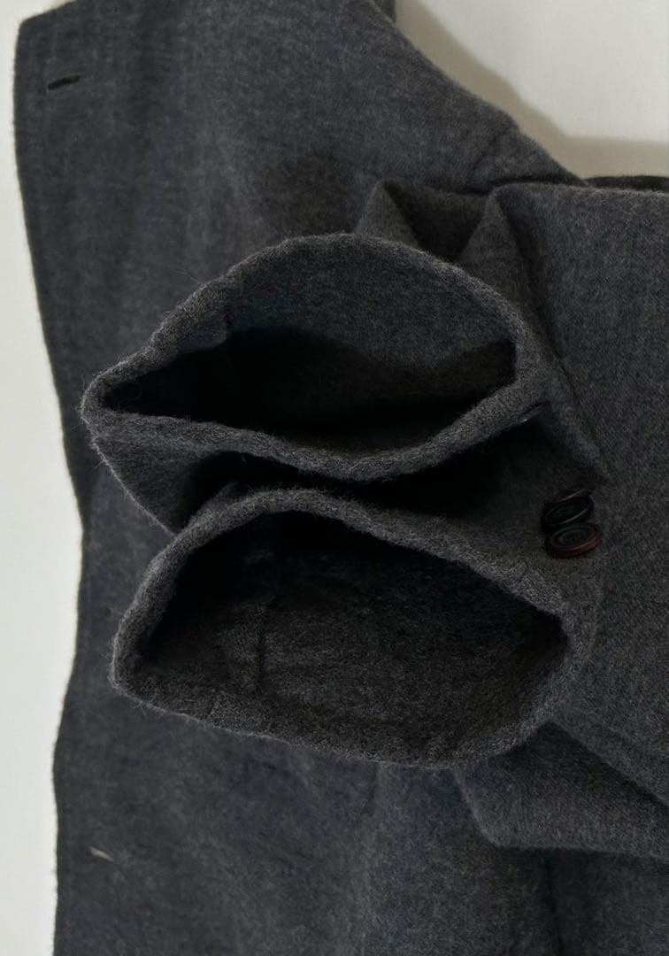 1 comoli コモリ ウール リネン チャコールグレー テーラードジャケット